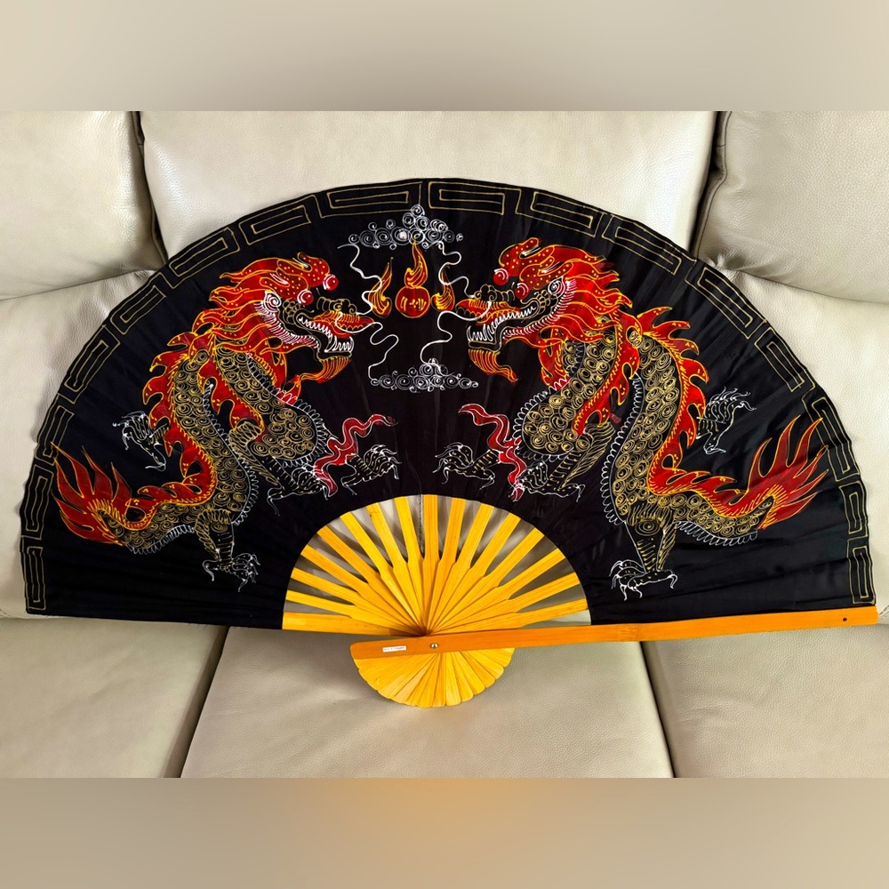 New Asian 40in XL Fan Decor Made in Thailand